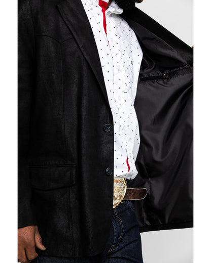 Men's Black Suede Blazer Jacket | Cody James Clothing