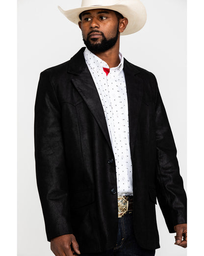 Men's Black Suede Blazer Jacket | Cody James Clothing