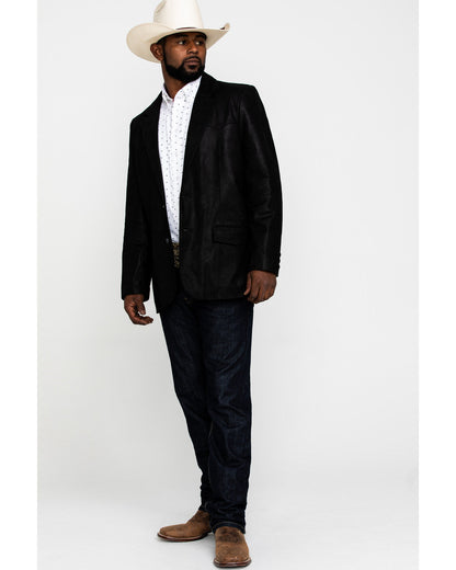 Men's Black Suede Blazer Jacket | Cody James Clothing