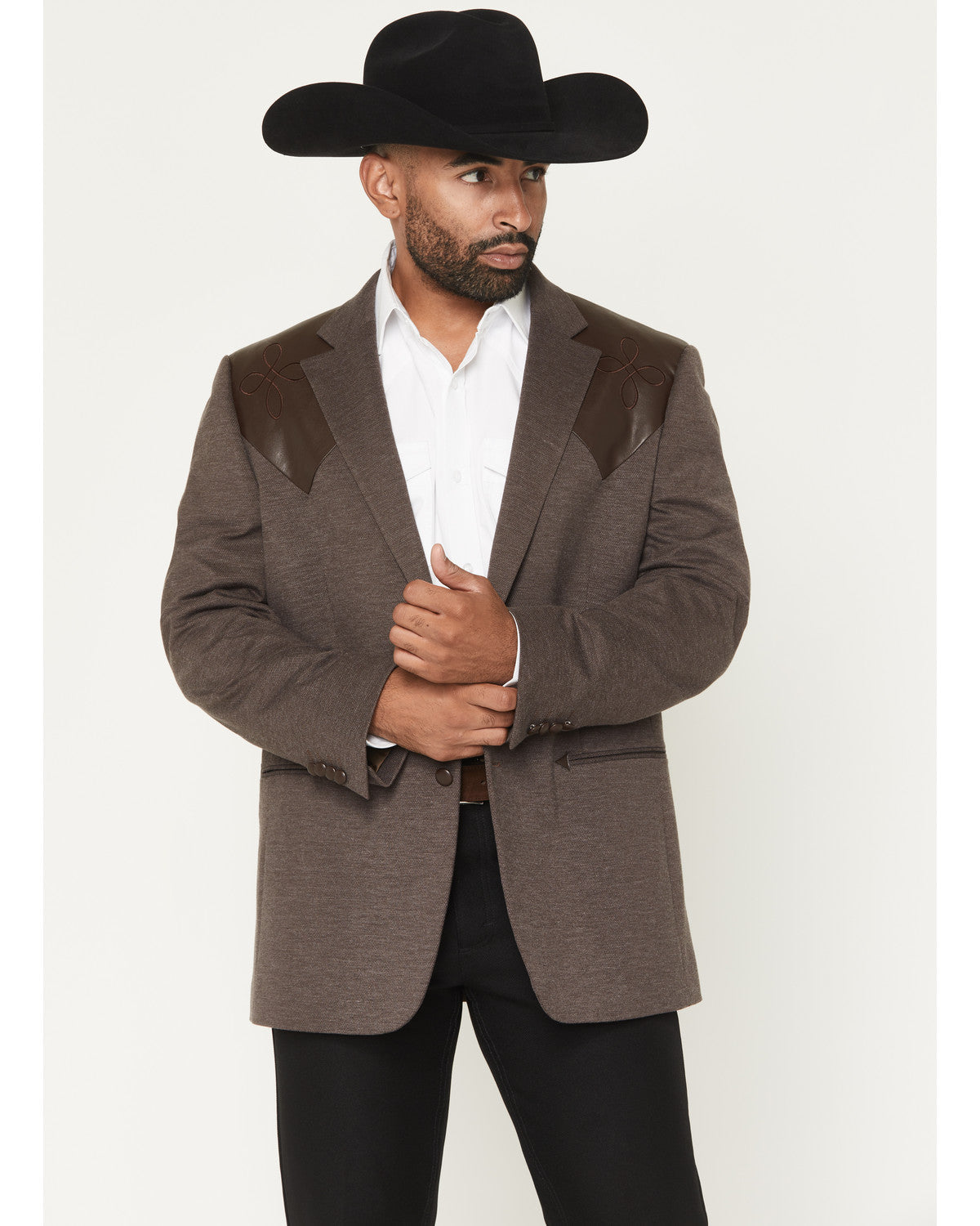 Men's Knoxville Faux Leather Western Yoke Sportcoat | Cody James Clothing