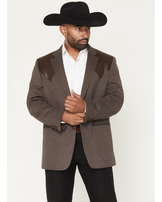 Men's Knoxville Faux Leather Western Yoke Sportcoat | Cody James Clothing