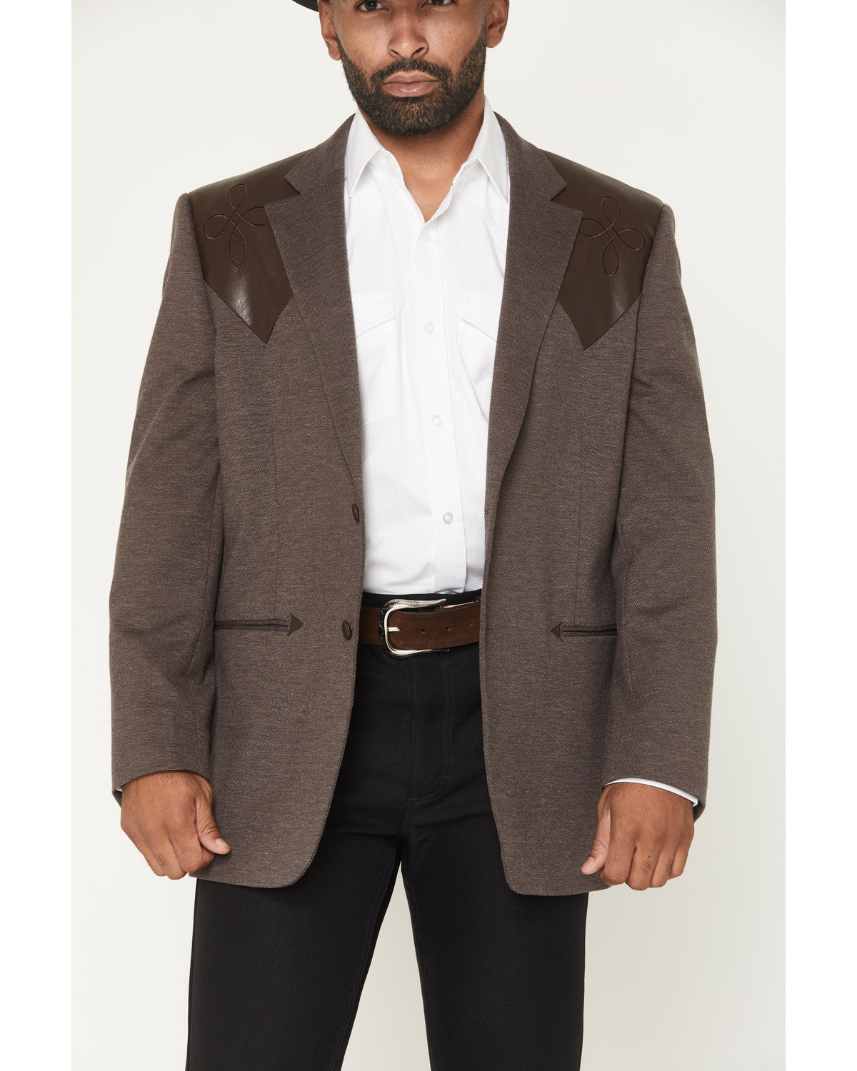 Men's Knoxville Faux Leather Western Yoke Sportcoat | Cody James Clothing