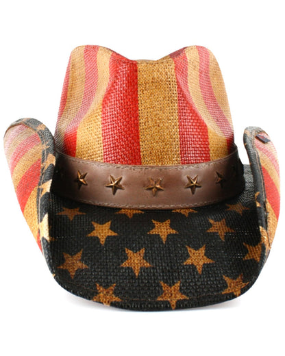 Justice American Flag Drifter Straw Cowboy Hat | Cody James Hats