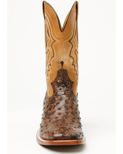 Men's Badlands Ostrich Print Western Boots - Broad Square T | Cody James Boots