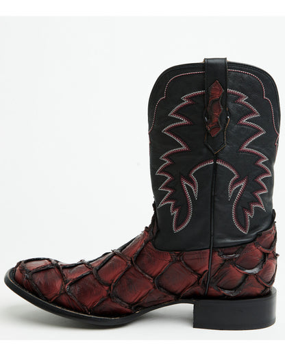 Men's Exotic Pirarucu Western Boots - Broad Square Toe | Cody James Boots