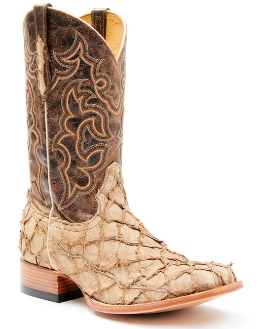 Men's Exotic Pirarucu Western Boots - Broad Square Toe | Cody James Boots