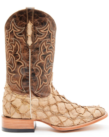 Men's Exotic Pirarucu Western Boots - Broad Square Toe | Cody James Boots