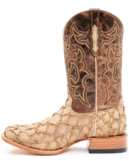 Men's Exotic Pirarucu Western Boots - Broad Square Toe | Cody James Boots