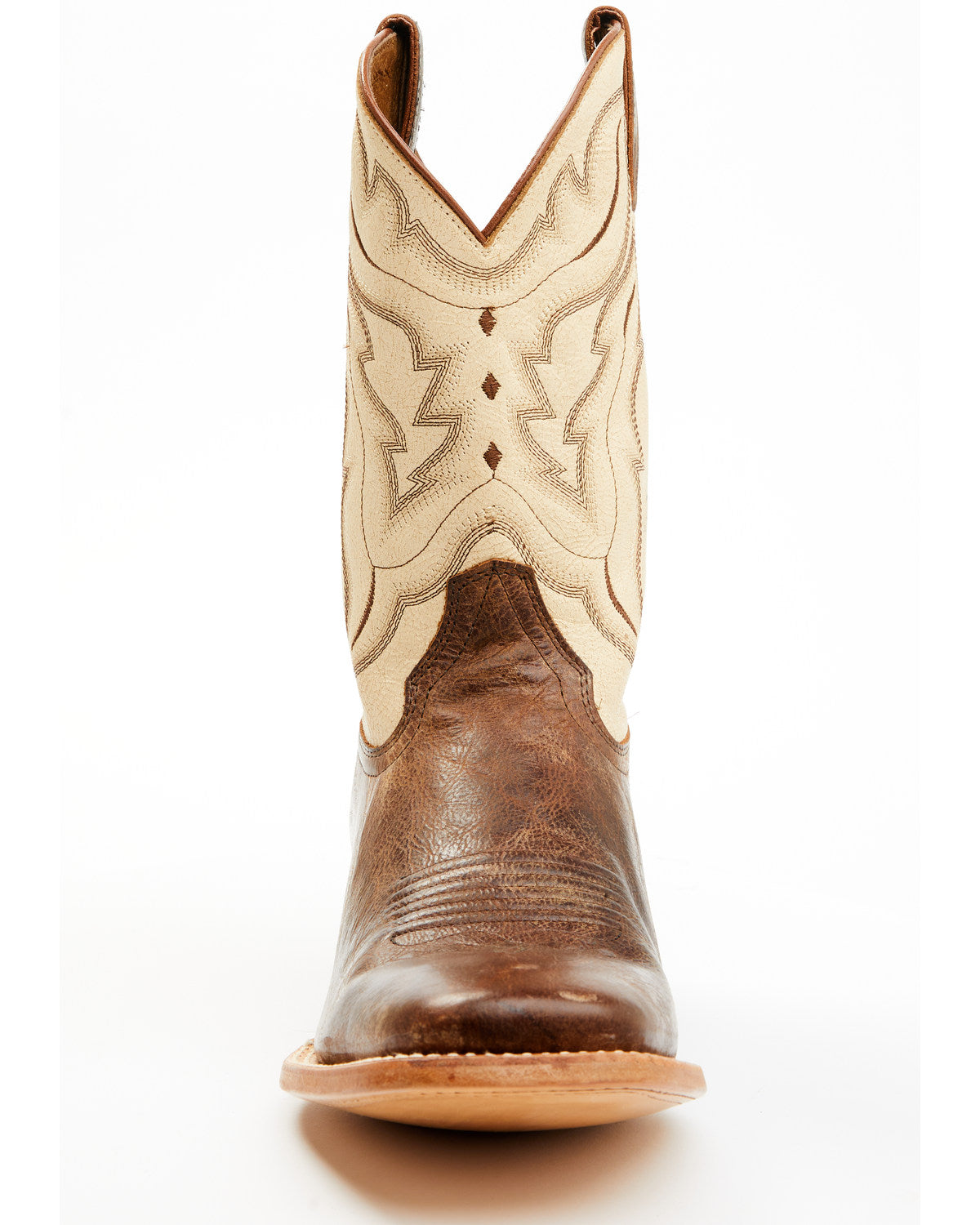 Men's Bone Western Boots - Broad Square Toe | Cody James Boots