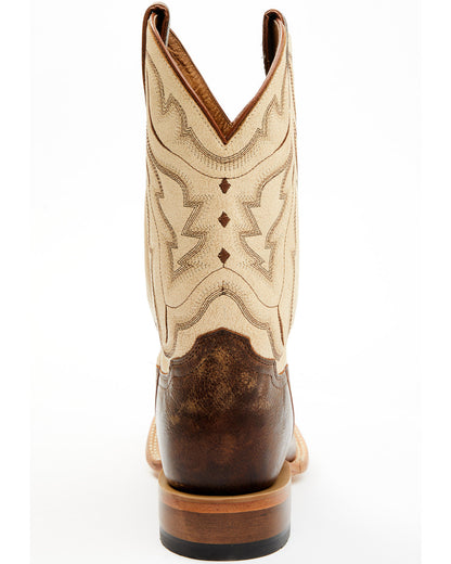Men's Bone Western Boots - Broad Square Toe | Cody James Boots