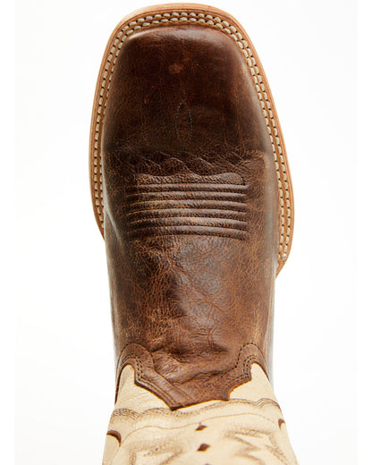 Men's Bone Western Boots - Broad Square Toe | Cody James Boots