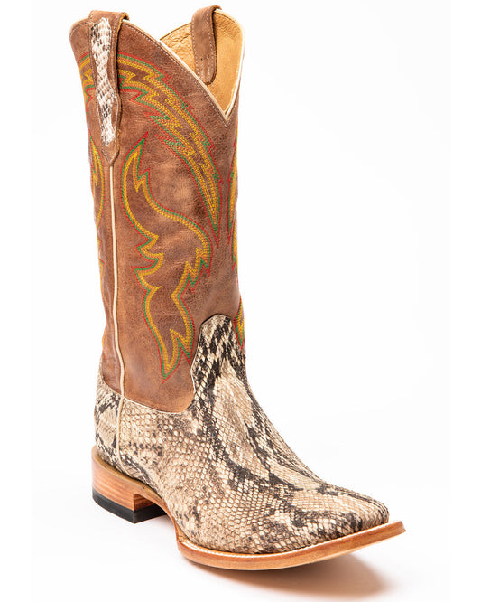 Men's Exotic Python Western Boots - Broad Square Toe | Cody James Boots