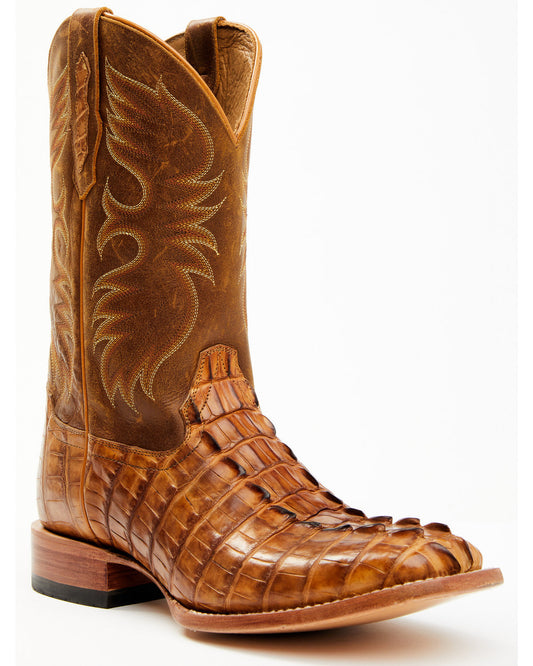 Men's Caiman Cognac 12" Exotic Western Boots - Broad Square | Cody James Boots