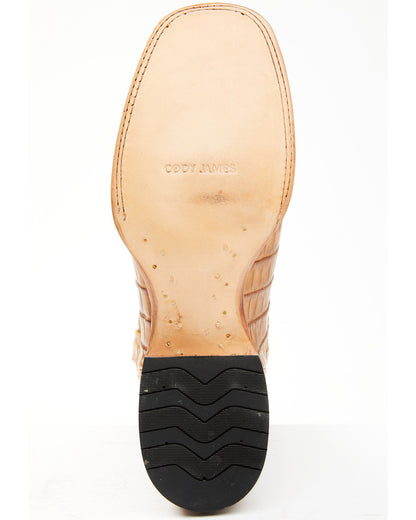 Men's Caiman Cognac 12" Exotic Western Boots - Broad Square | Cody James Boots
