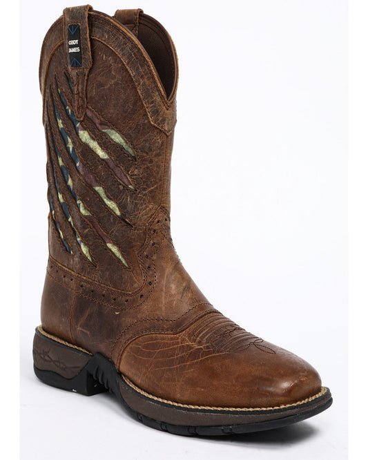 Men's Scratch American Flag Lite Performance Western Boots | Cody James Boots