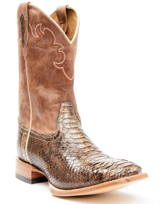 Men's Exotic Python Western Boots - Broad Square Toe | Cody James Boots