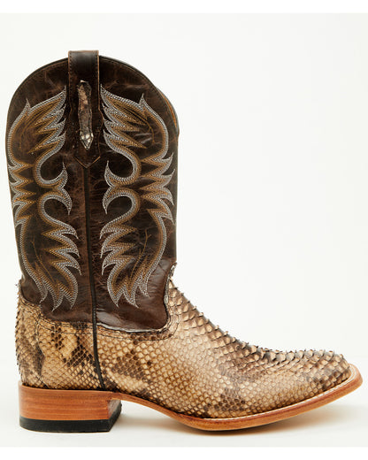 Men's Exotic Python Western Boots - Broad Square Toe | Cody James Boots