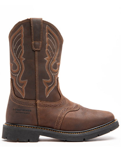 Men's 11" Mustang Saddle Waterproof Western Work Boots - So | Cody James Boots