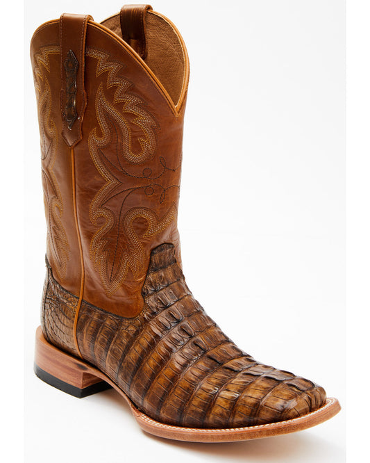 Men's Exotic Caiman Tail Skin Western Boots - Broad Square | Cody James Boots|Accessories