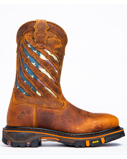 Men's 11" Flag Western Work Boots - Nano Composite Toe | Cody James Boots
