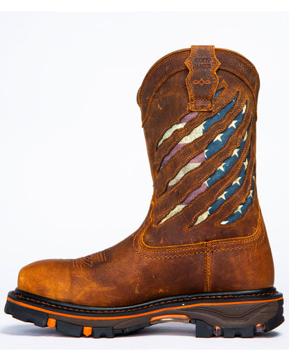 Men's 11" Flag Western Work Boots - Nano Composite Toe | Cody James Boots