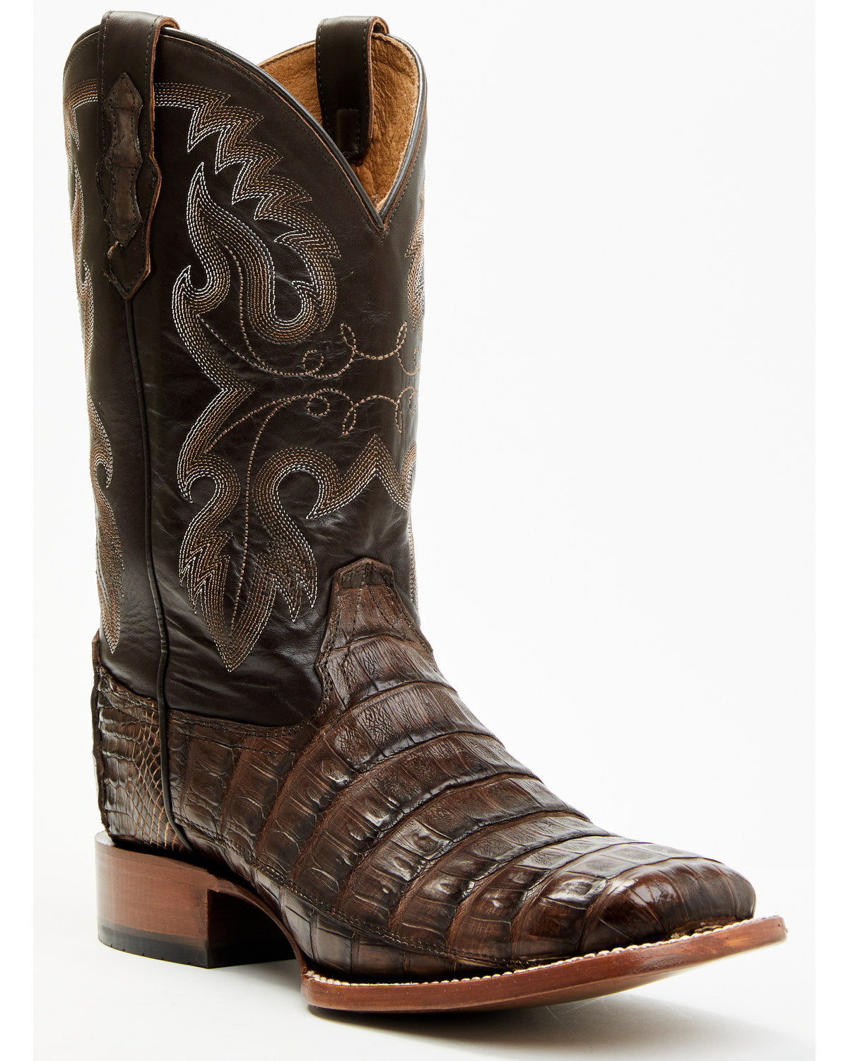 Men's Exotic Caiman Tail Skin Western Boots - Broad Square | Cody James Boots