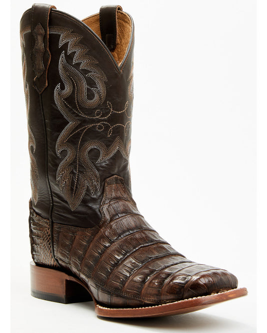 Men's Exotic Caiman Tail Skin Western Boots - Broad Square | Cody James Boots