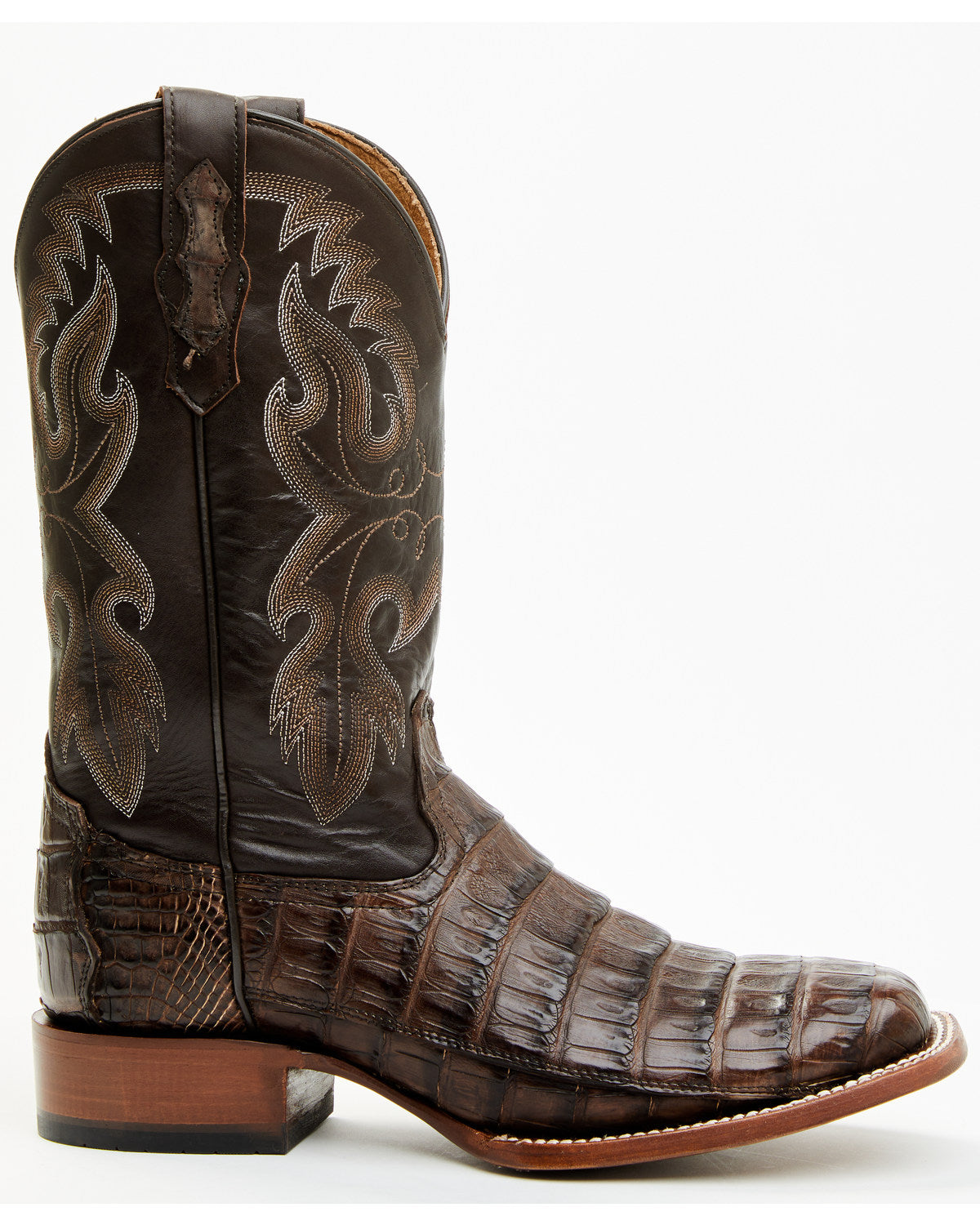 Men's Exotic Caiman Tail Skin Western Boots - Broad Square | Cody James Boots