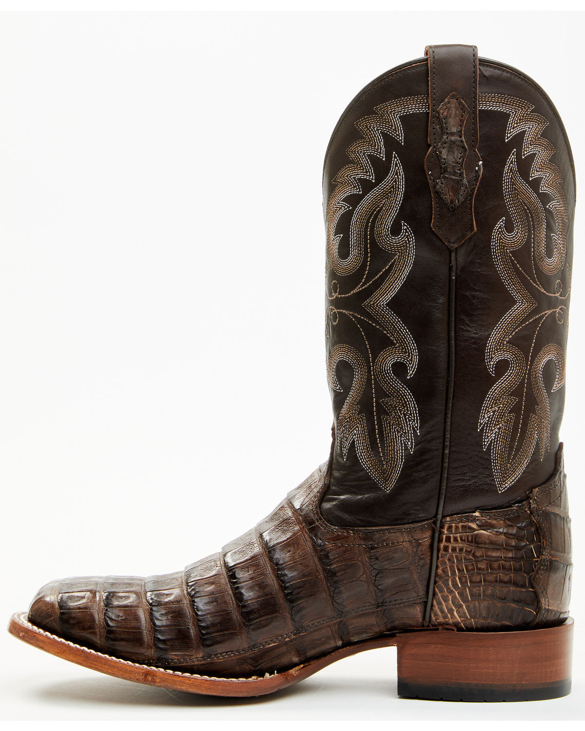 Men's Exotic Caiman Tail Skin Western Boots - Broad Square | Cody James Boots