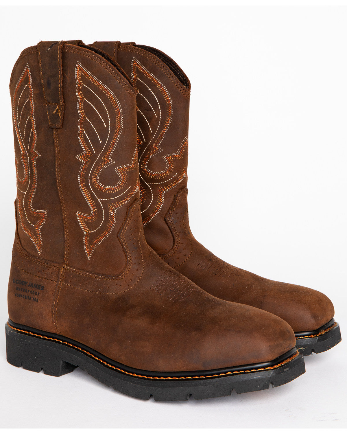 Men's 10" Waterproof Pull-On Work Boots - Composite Toe | Cody James Boots