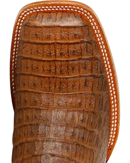 Men's Burnished Caiman Exotic Boots - Broad Square Toe | Cody James Boots