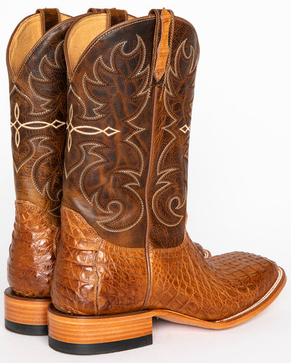 Men's Burnished Caiman Exotic Boots - Broad Square Toe | Cody James Boots