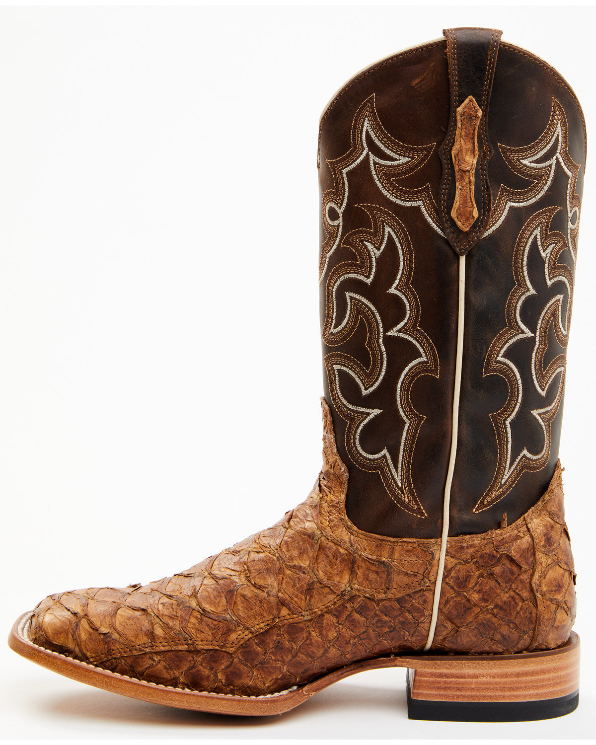 Men's Exotic Pirarucu Skin Western Boots - Broad Square Toe | Cody James Boots