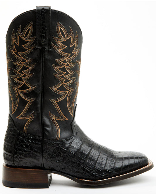 Men's Exotic Caiman Belly Western Boots - Broad Square Toe | Cody James Boots
