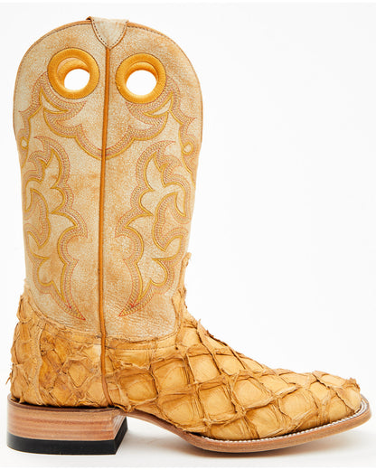 Men's Exotic Pirarucu Western Boots - Broad Square Toe | Cody James Boots