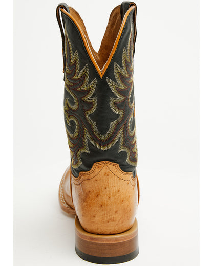 Men's Exotic Ostrich Western Boots - Broad Square Toe | Cody James Boots