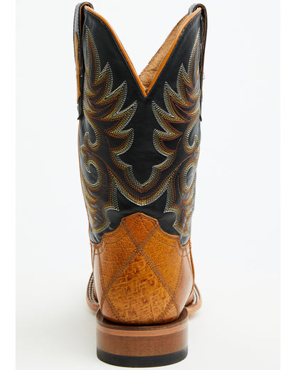 Men's Exotic Ostrich Patchwork Western Boots - Broad Square | Cody James Boots