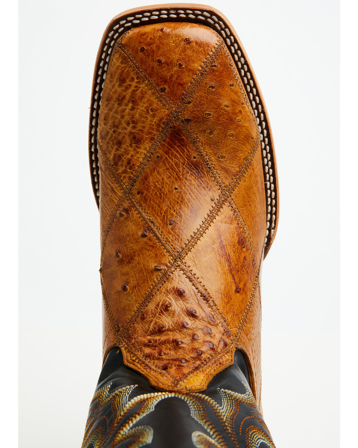 Men's Exotic Ostrich Patchwork Western Boots - Broad Square | Cody James Boots