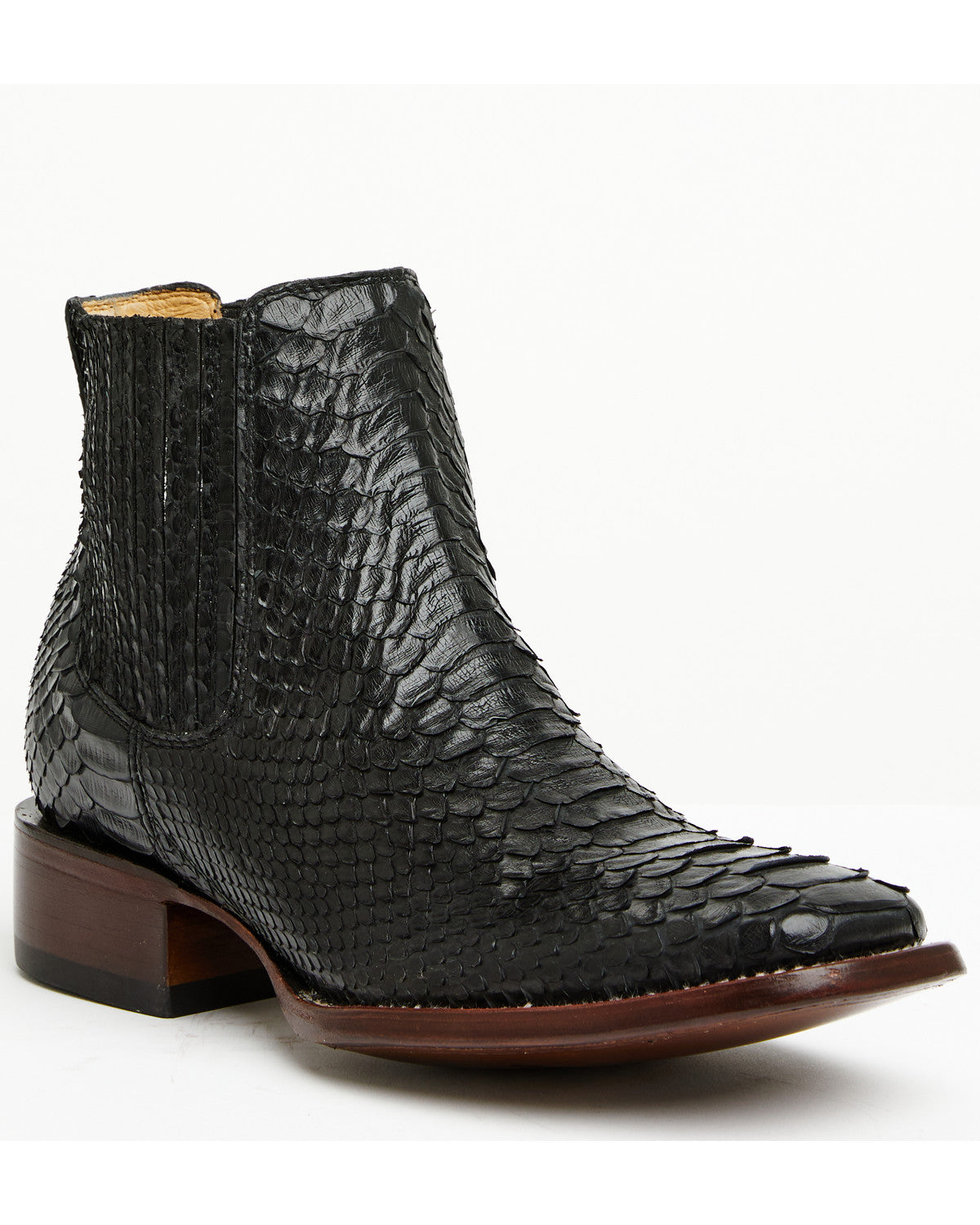 Men's Hash Exotic Python Western Ankle Boots - Broad Square | Cody James Boots