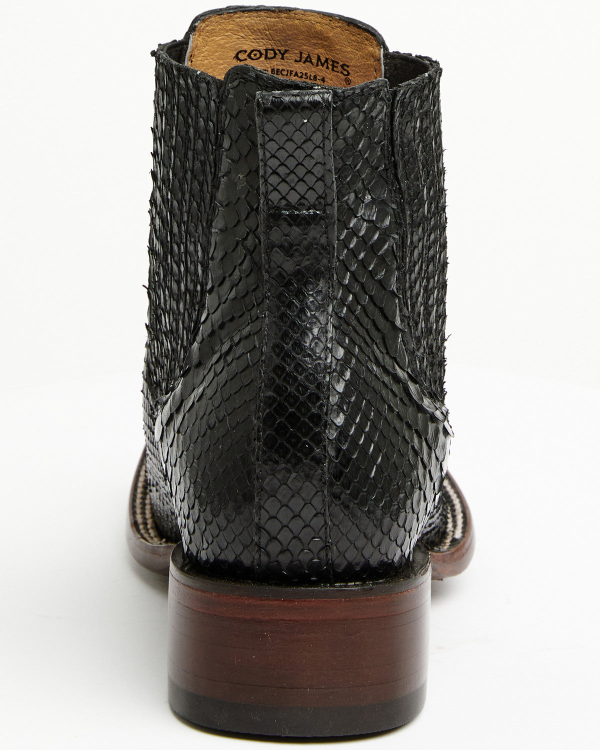 Men's Hash Exotic Python Western Ankle Boots - Broad Square | Cody James Boots