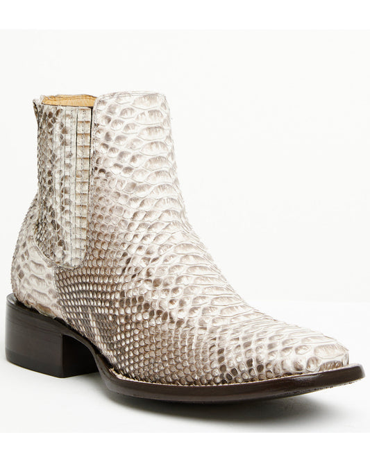 Men's Hash Exotic Python Western Ankle Boots - Broad Square | Cody James Boots