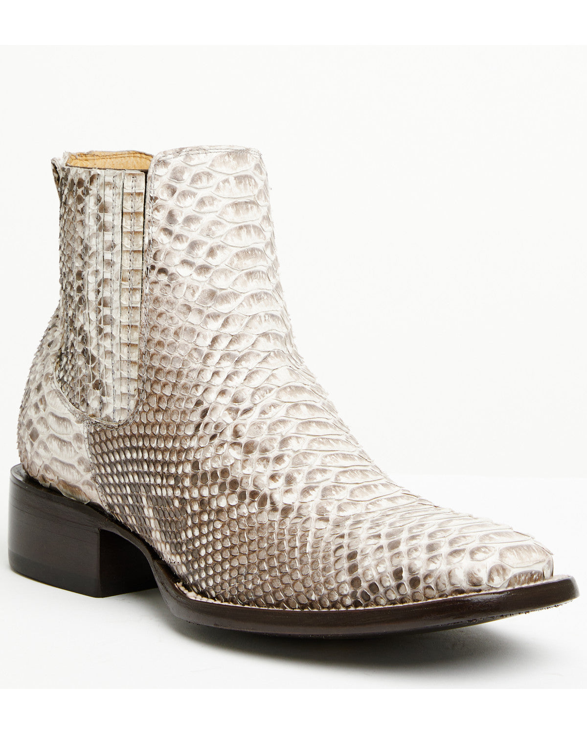 Men's Hash Exotic Python Western Ankle Boots - Broad Square | Cody James Boots