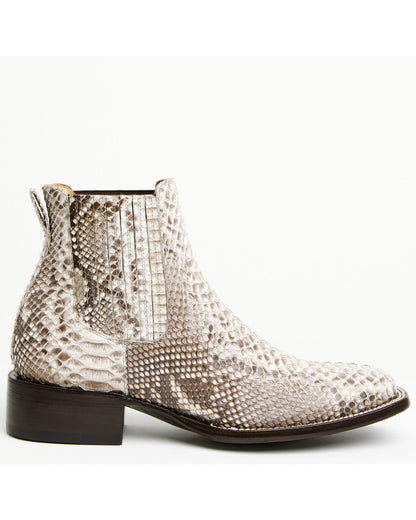 Men's Hash Exotic Python Western Ankle Boots - Broad Square | Cody James Boots