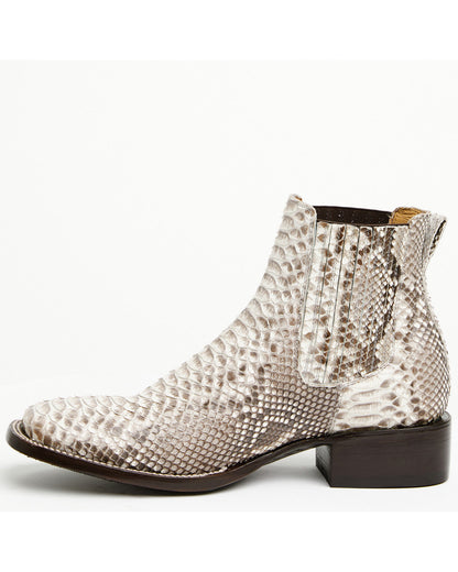 Men's Hash Exotic Python Western Ankle Boots - Broad Square | Cody James Boots