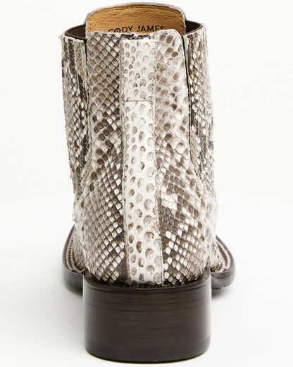 Men's Hash Exotic Python Western Ankle Boots - Broad Square | Cody James Boots