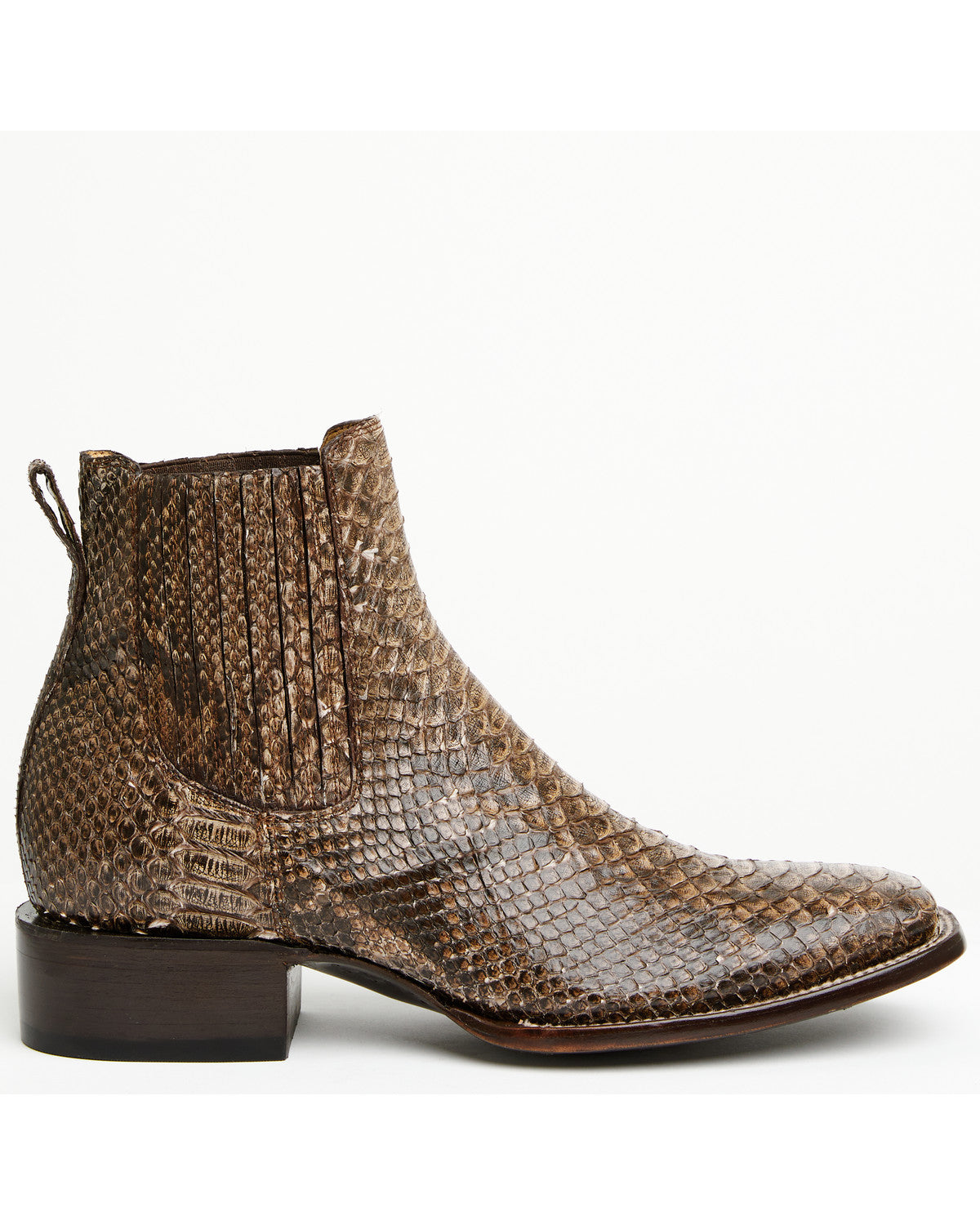 Men's Hash Exotic Python Western Ankle Boots - Broad Square | Cody James Boots