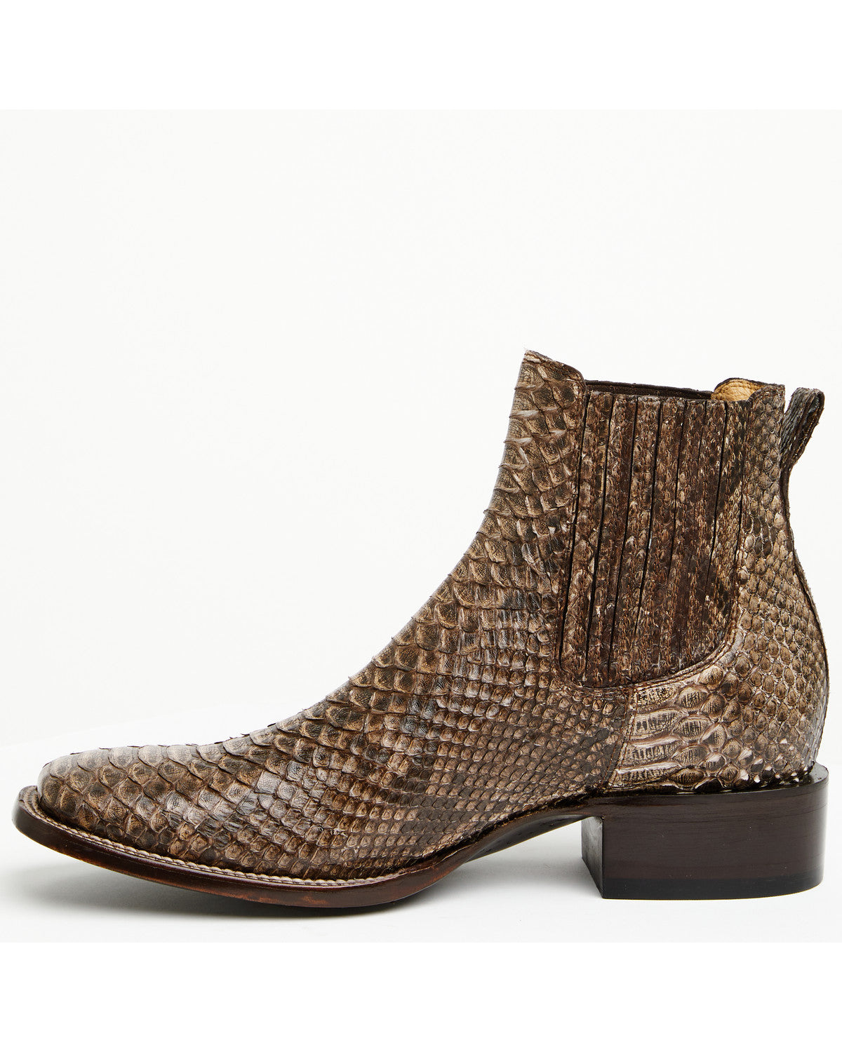 Men's Hash Exotic Python Western Ankle Boots - Broad Square | Cody James Boots