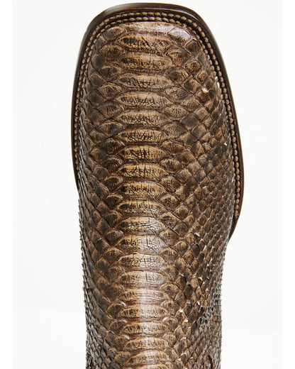 Men's Hash Exotic Python Western Ankle Boots - Broad Square | Cody James Boots