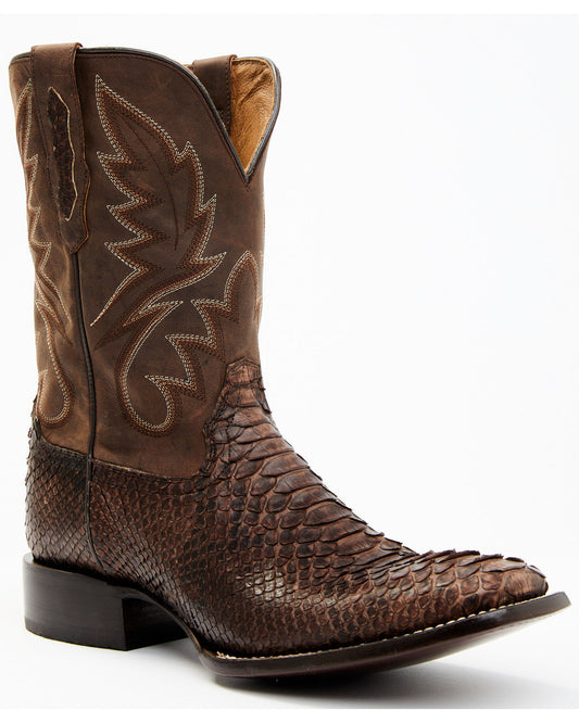 Men's Exotic Python Western Boots - Broad Square Toe | Cody James Boots