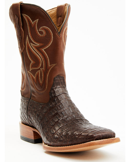 Men's Exotic Caiman Western Boots - Broad Square Toe | Cody James Boots